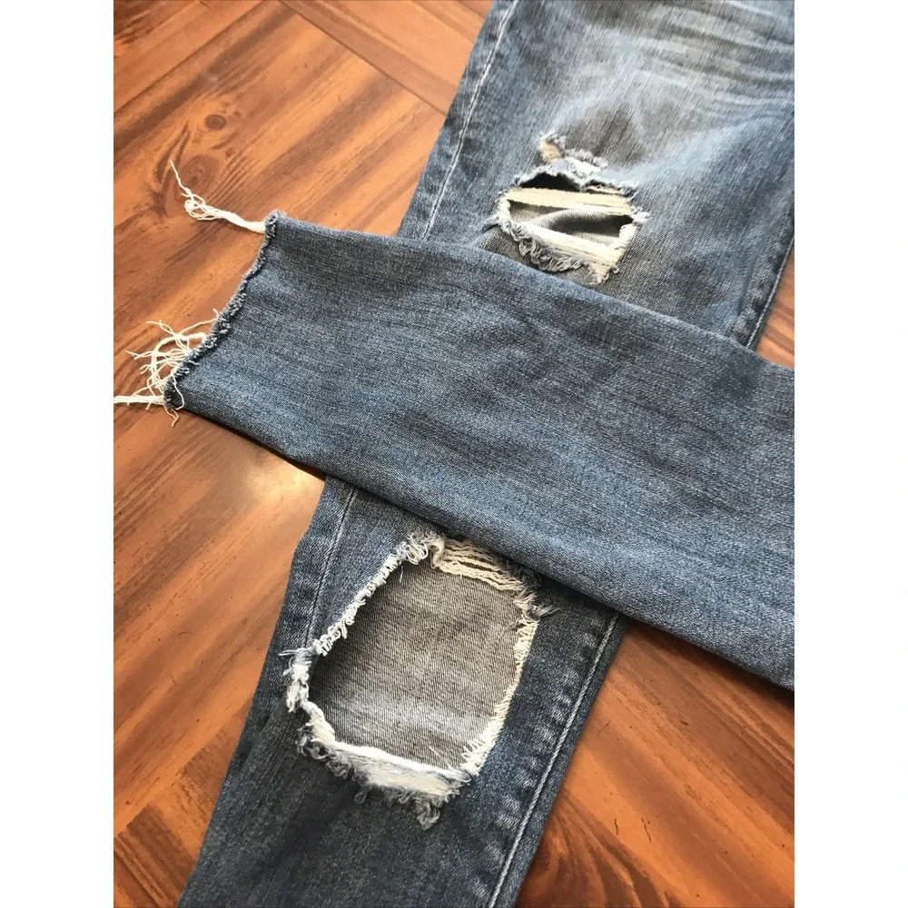 abercrombie fitch 8 Tall simone‎ high rise super skinny Ripped Jeans